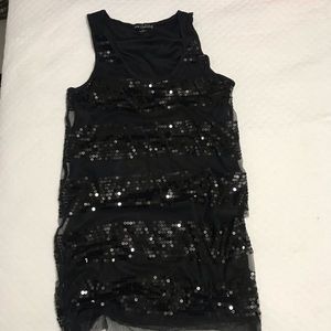 Black sequin dress